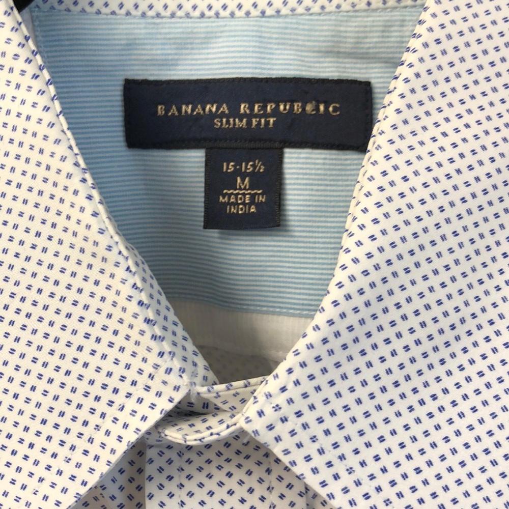 Banana Republic Men’s Shirt Slim Fit Short Sleeve - Picture 2 of 8